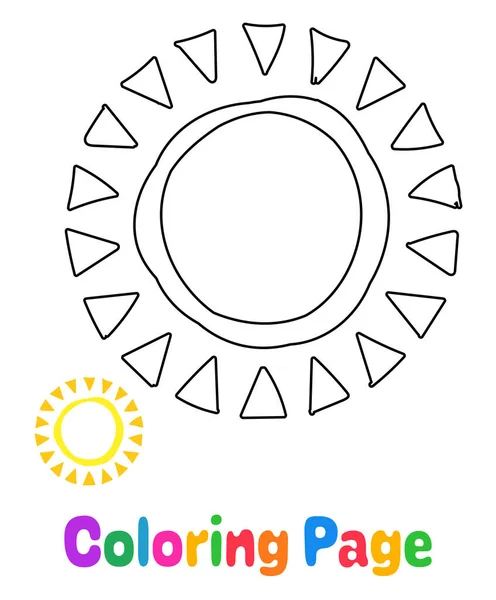 Kolorowanki Sun Dla Dzieci — Wektor stockowy