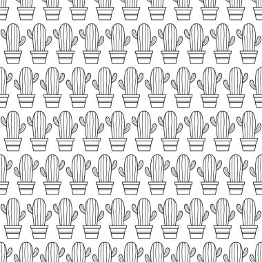 Kaktüsle kusursuz desen, dekorasyon için.