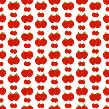 Çilekli kusursuz desen, dekorasyon için.