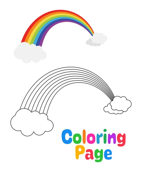 Kolorowanki Tęczy Dla Dzieci — Wektor stockowy