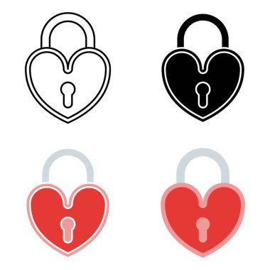 Padlock in flat style isolated