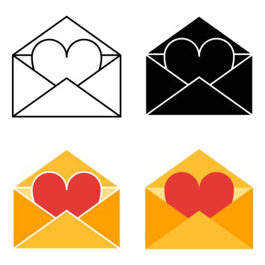 Mail in flat style isolated