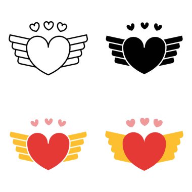 Love in flat style isolated