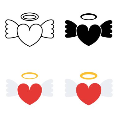 Love in flat style isolated