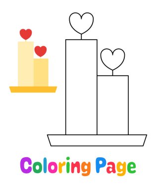Coloring page with Candle for kids