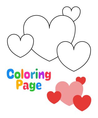 Coloring page with Love for kids