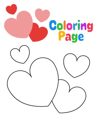 Coloring page with Love for kids