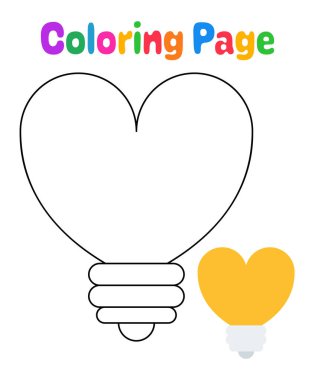 Coloring page with Lamp for kids