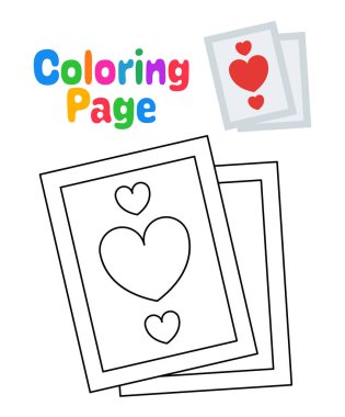Coloring page with Card for kids
