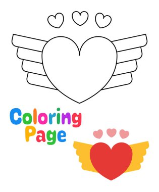 Coloring page with Love for kids