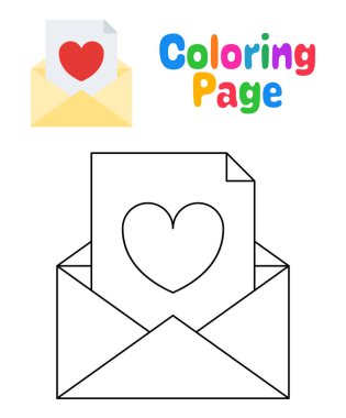 Coloring page with Letter for kids