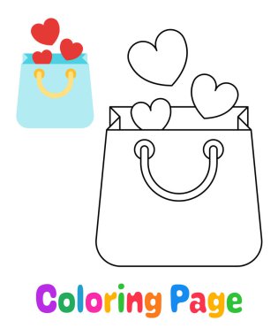 Coloring page with Bag for kids