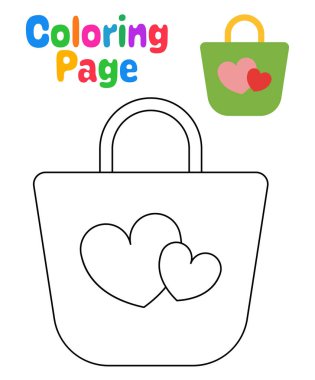 Coloring page with Bag for kids