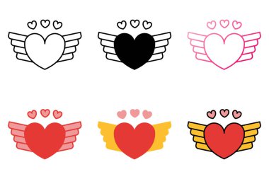 Love in flat style isolated