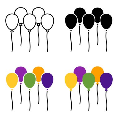 Balloons in flat style isolated