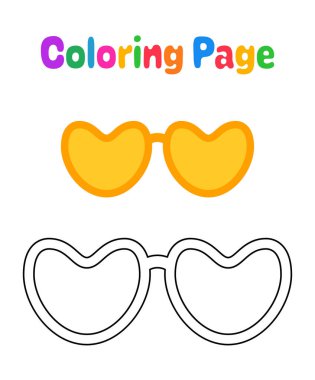 Çocuklar için Gözlüklü Boyama sayfası
