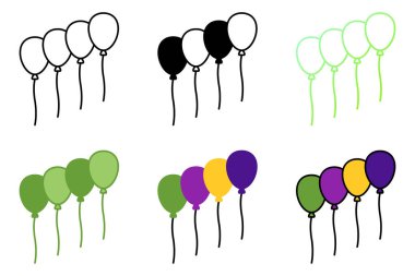 Balloons in flat style isolated