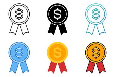 Düz biçimli Dolar Rozeti izole