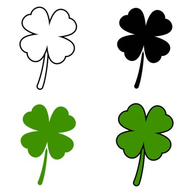 Clover Leaf in flat style isolated