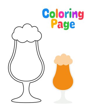 Coloring page with Beer for kids