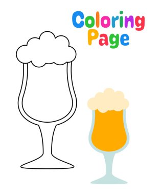 Coloring page with Beer for kids