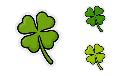 Note sticker set with Clover Leaf