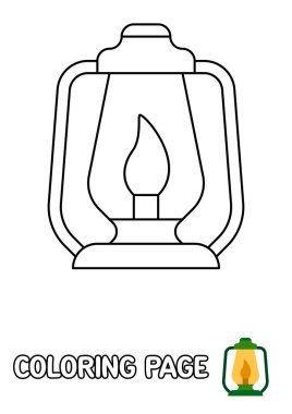 Coloring page with Lantern for kids