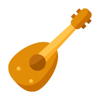 Düz stil Oud izole