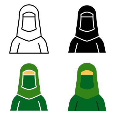 Muslim Woman in flat style isolated