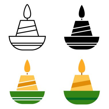 Candle in flat style isolated