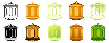 Lantern in flat style isolated
