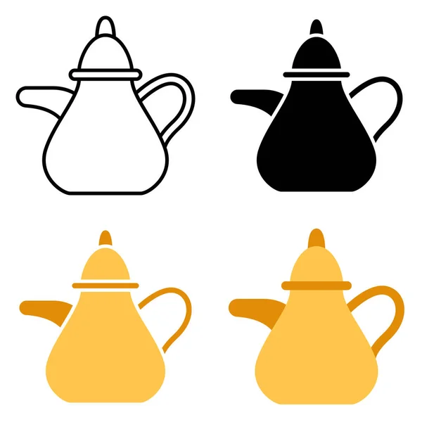 stock vector Tea Pot in flat style isolated