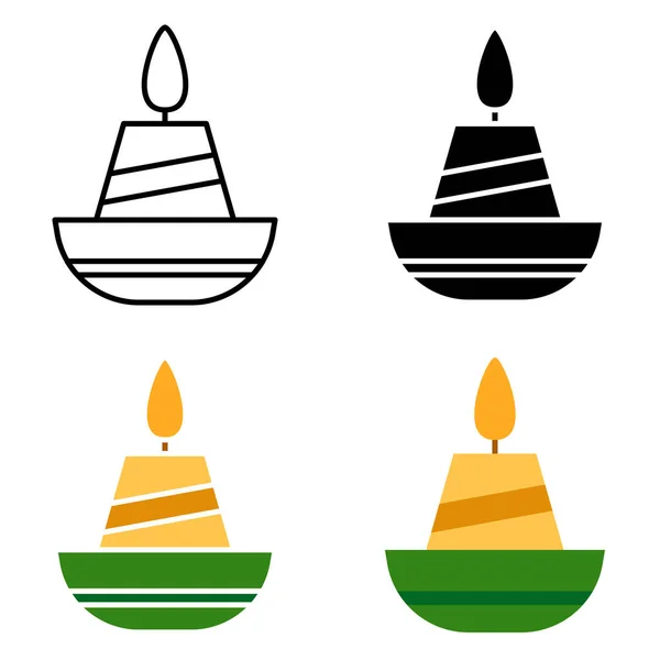 stock vector Candle in flat style isolated