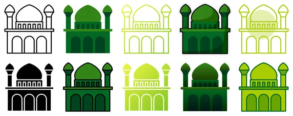 Mezquita Estilo Plano Aislado — Vector de stock