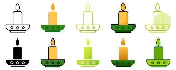 stock vector Candle in flat style isolated