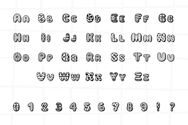 Πάσχα Αλφάβητο Στυλ Κινουμένων Σχεδίων — Διανυσματικό Αρχείο