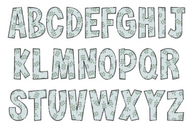 El yapımı Çiçek Mektupları. Renkli Yaratıcı Sanat Tipografik Tasarımı