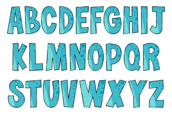 Yapımı Dinozor Derisi Mektuplar Renkli Yaratıcı Sanat Tipografik Tasarımı — Stok Vektör