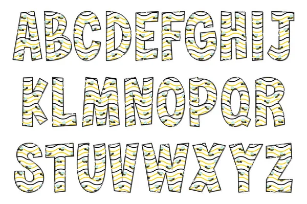 手工制作的飞蜂信 彩色创意艺术字体设计 — 图库矢量图片