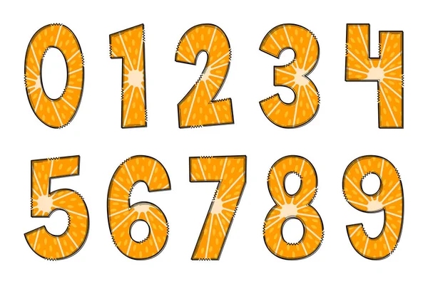 Ručně Vyrobená Oranžová Písmena Typografický Design Barevného Kreativního Umění — Stockový vektor