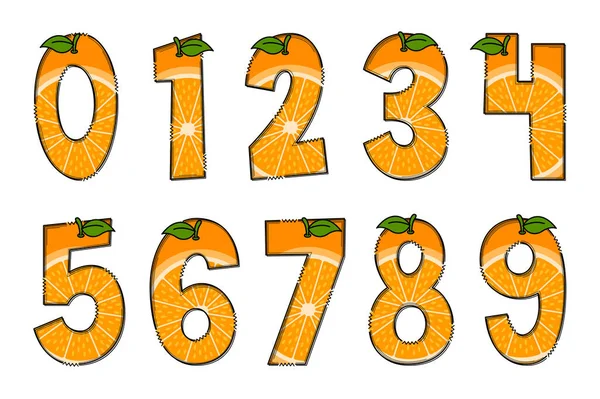 Lettere Arancioni Artigianali Colore Arte Creativa Design Tipografico — Vettoriale Stock