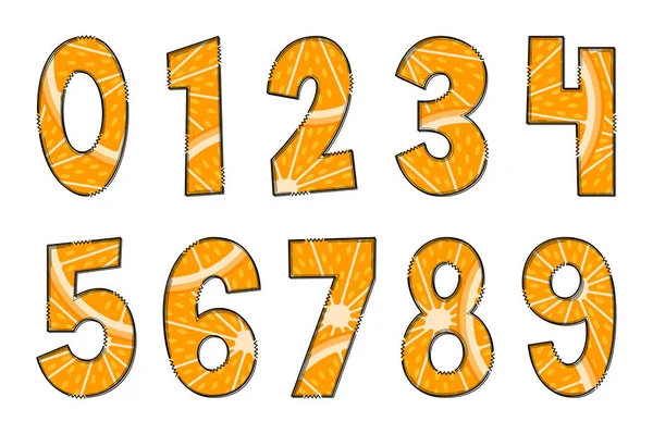 手工制作的橙色信件 彩色创意艺术字体设计 — 图库矢量图片