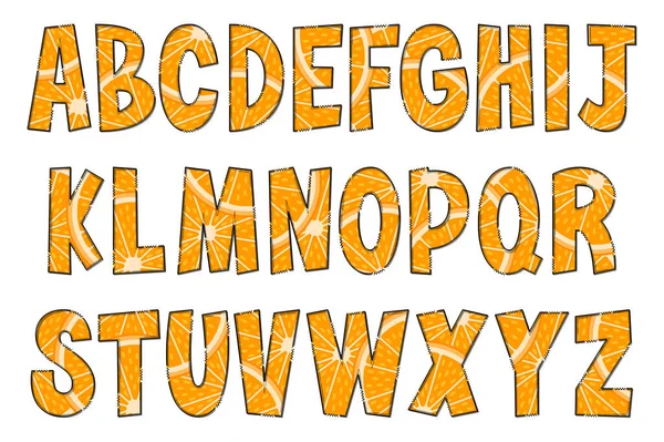 Оранжевые Письма Ручной Работы Color Creative Art Типографический Дизайн — стоковый вектор