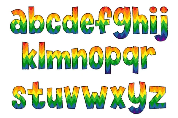 手工制作的彩虹信彩色创意艺术字体设计 — 图库矢量图片