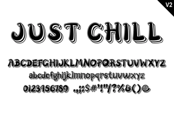 Yapımı Sadece Soğutma Mektupları Renkli Yaratıcı Sanat Tipografik Tasarımı — Stok Vektör