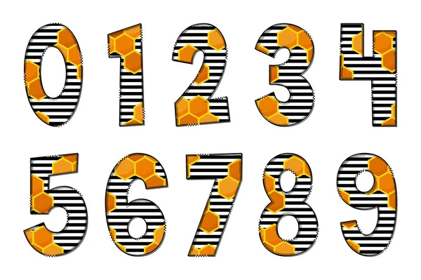 Листи Медоносних Виробів Колір Творче Мистецтво Типографічний Дизайн — стоковий вектор