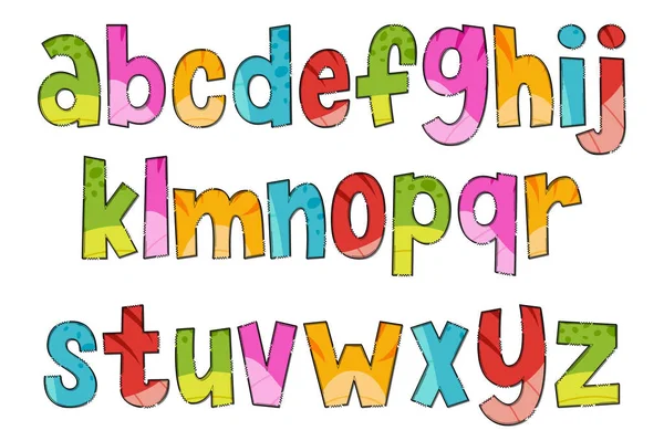 Handgefertigte Dinosaurierhaut Buchstaben Farbe Kreative Kunst Typografisches Design — Stockvektor
