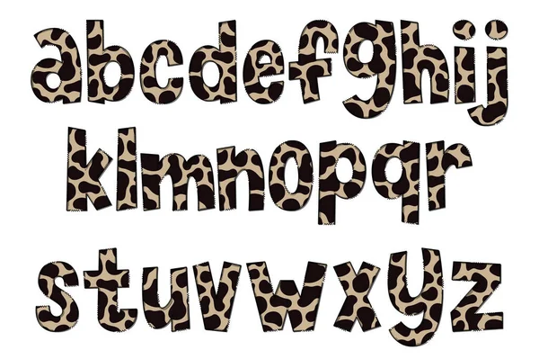 Cartas Textura Vaca Artesanais Cor Arte Criativa Design Tipográfico — Vetor de Stock