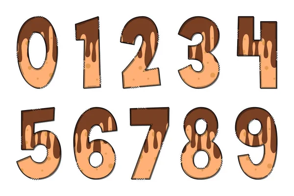 Брауні Листи Колір Творче Мистецтво Типографічний Дизайн — стоковий вектор
