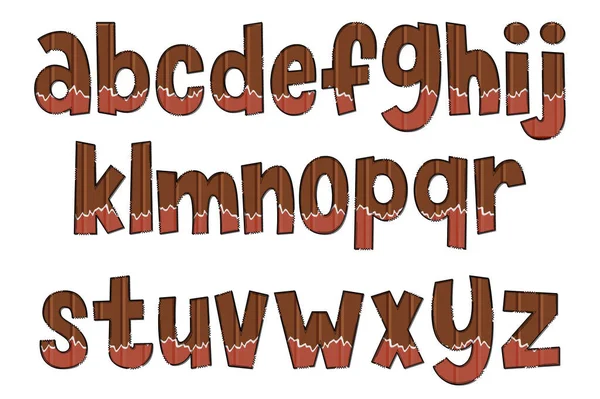 Ručně Vyrobená Čokoládová Písmena Typografický Design Barevného Kreativního Umění — Stockový vektor
